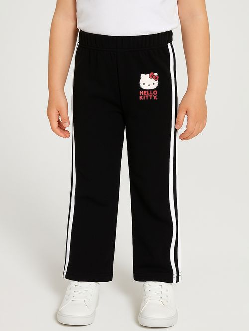 Calça Moletom Infantil Para Menina - PRETO
