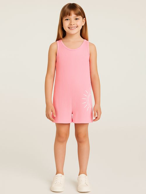 Macaquinho Infantil Para Menina - ROSA