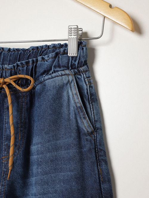 Calça Jeans Cargo Juvenil Para Menino - AZUL