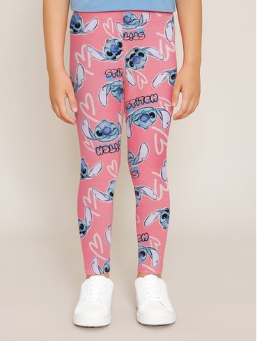 Calça Legging Stitch Disney Infantil Para Menina - ROSA