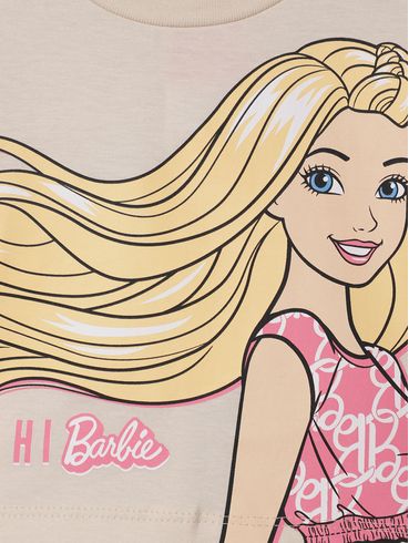 Conjunto Curto Barbie Infantil Para Menina - BEGE