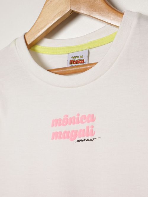 Vestido Turma da Mônica Infantil Para Menina- OFF WHITE