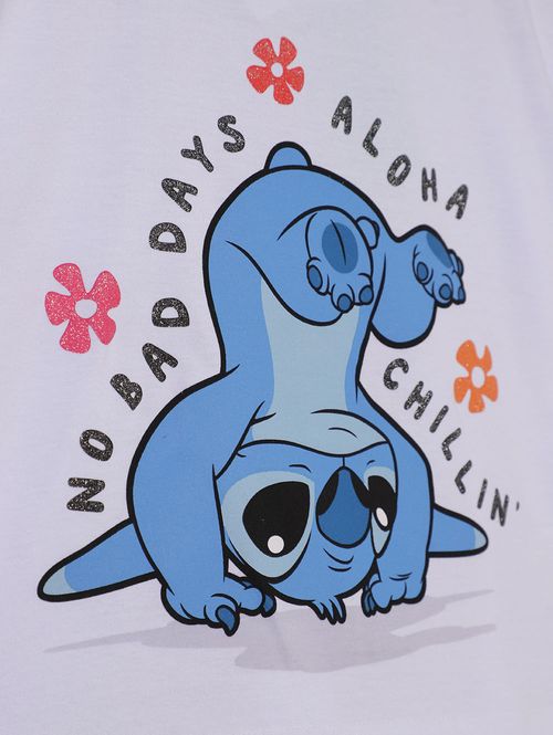 Blusa Cropped Stitch Infantil Para Menina - BRANCO