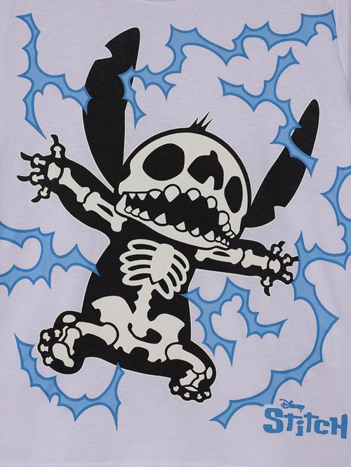 Camiseta Stitch Manga Curta Infantil Para Menino- BRANCO