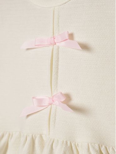 Blusa Regata Malha Com Laços Infantil Para Menina- OFF WHITE