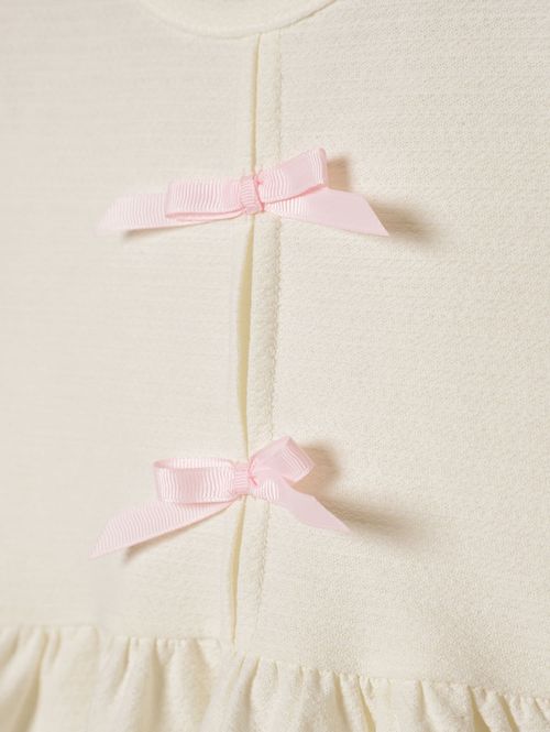 Blusa Regata Malha Com Laços Infantil Para Menina- OFF WHITE