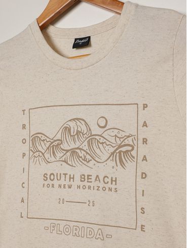 Camiseta Eco Linho Juvenil Para Menino - OFF WHITE
