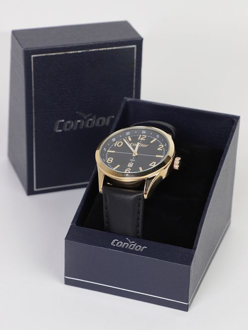 Relógio Condor Masculino PRETO/DOURADO