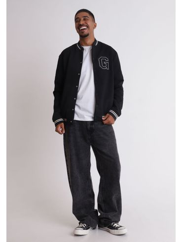 Casaco bomber em moletom College G