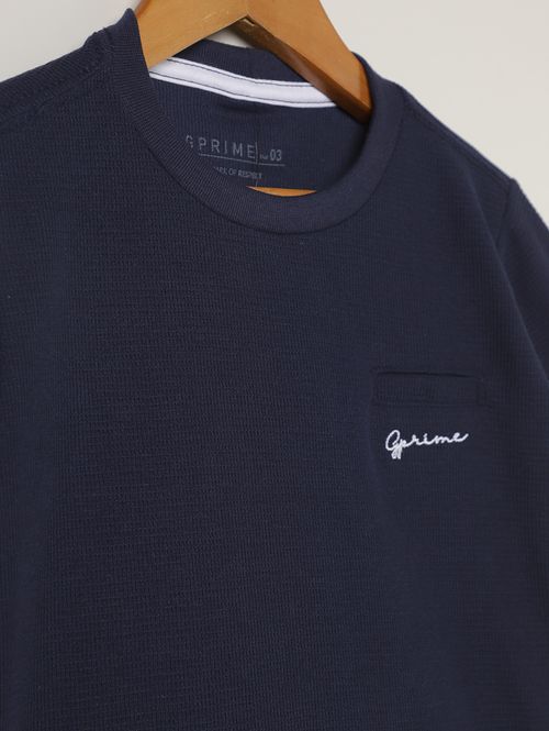 Camiseta Manga Curta Infantil Para Menino - MARINHO