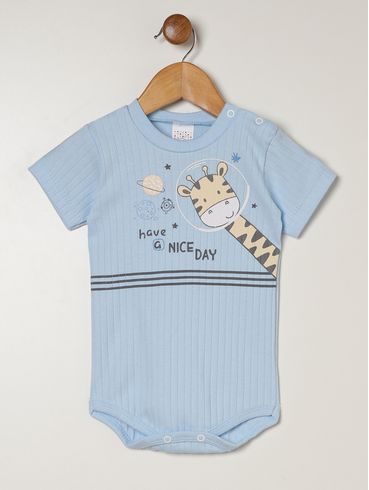 Body Suedine Infantil Para Bebê- AZUL CLARO