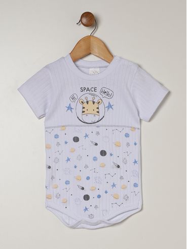 Body Suedine Infantil Para Bebê - BRANCO