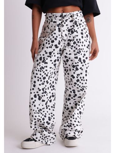 Calça em sarja animal print