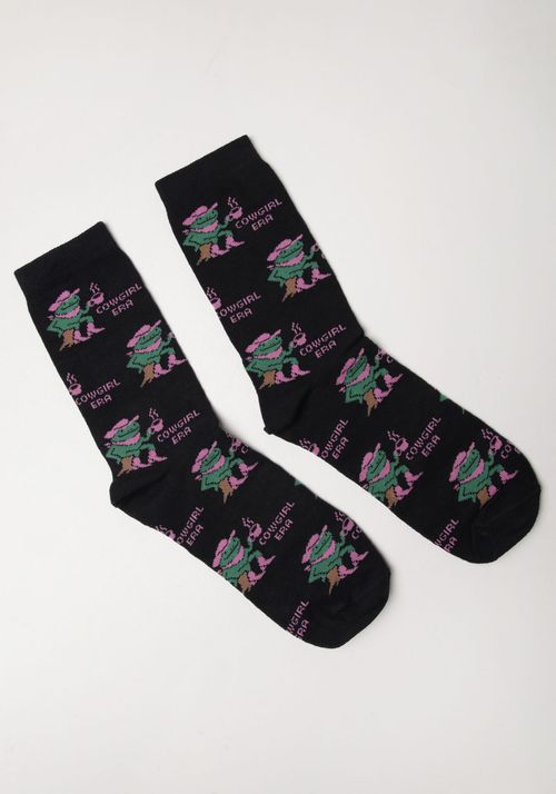 Meia cano alto sapo cowgirl