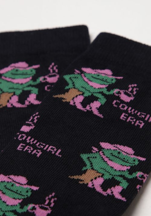 Meia cano alto sapo cowgirl