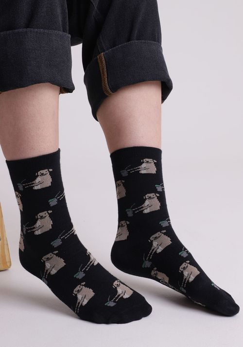 Meia cano alto caramelo e chimarrão