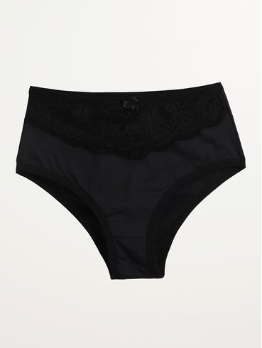 Calcinha Alta Poliamida Feminina PRETO