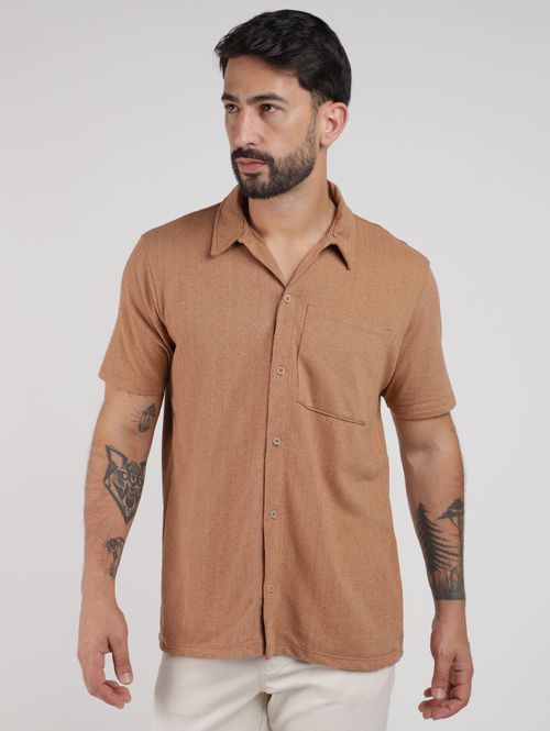 Camisa Malhão Eletrón Masculina MARROM