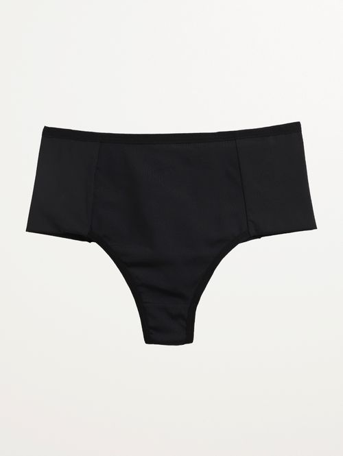 Calcinha Alta Microfibra Fio Duplo Feminina PRETO