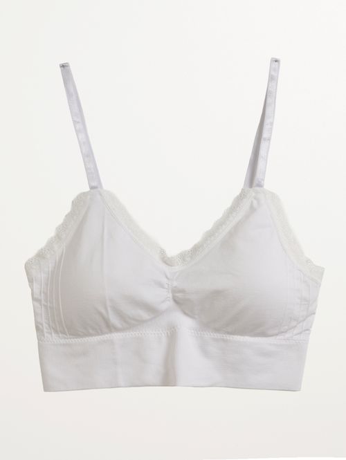 Sutiã Sem Costura Bojo Removível Feminino BRANCO