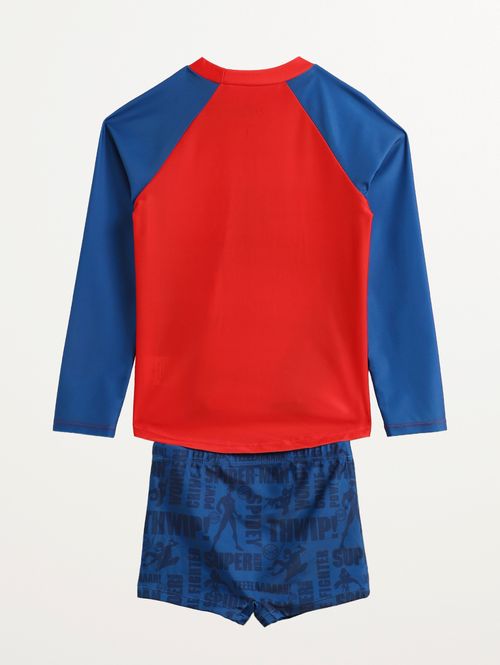 Sunga Camiseta Spiderman Infantil Para Menino- AZUL