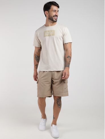 Camiseta Manga Curta Masculina AREIA