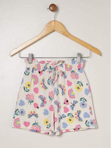 Short Malha Infantil Para Menina - AZUL