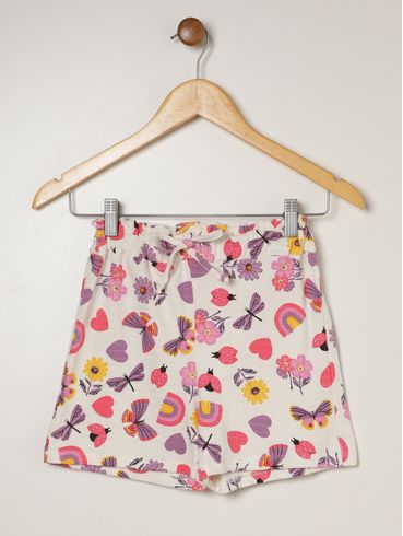 Short Malha Infantil Para Menina - ROSA