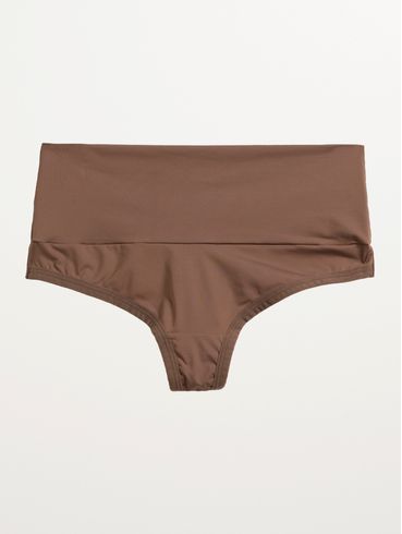 Calcinha Alta Microfibra Fio Duplo Feminina MARROM
