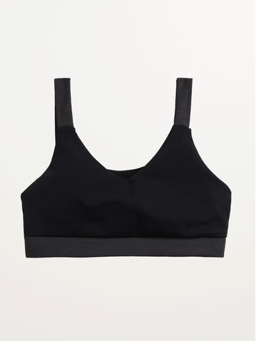 Top Fitness Poliamida Bicolor Feminino PRETO
