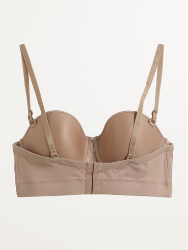 Sutiã Tomara Que Caia Com Bojo e Alça Feminino MARROM