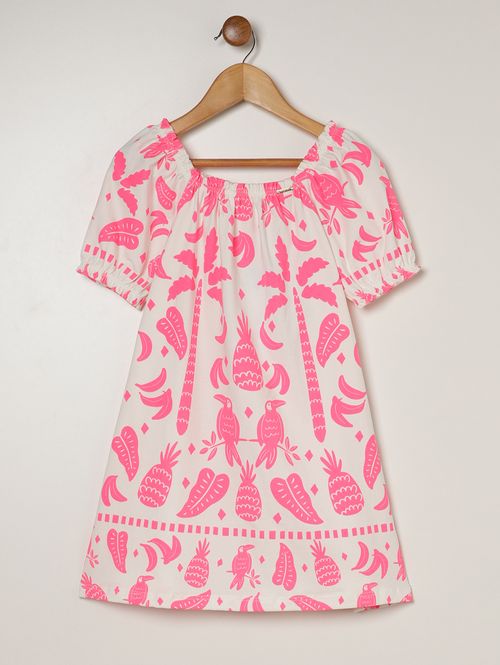 Vestido Cotton Infantil Para Menina - ROSA