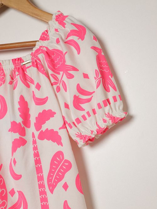 Vestido Cotton Infantil Para Menina - ROSA