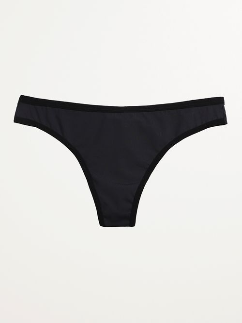 Calcinha Biquíni Microfibra Fio Duplo Feminina PRETO
