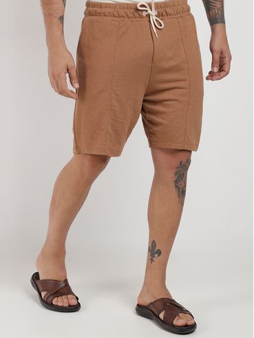 Bermuda Malha Eletrón Masculina MARROM
