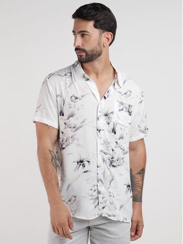 Camisa Estampada Masculina BEGE