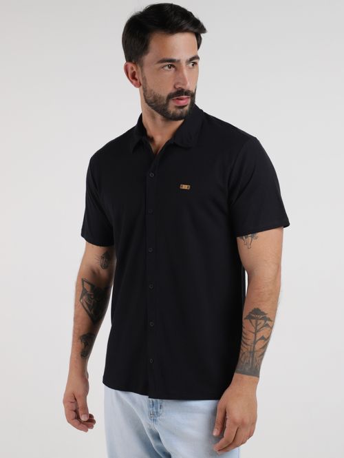 Camisa Manga Curta Masculina PRETO
