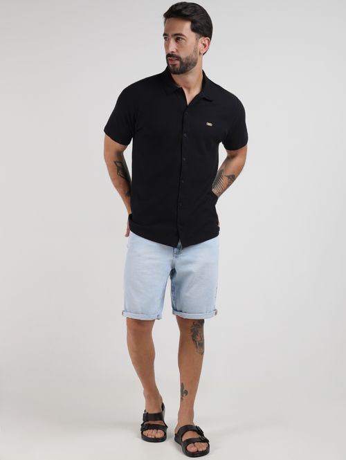 Camisa Manga Curta Masculina PRETO