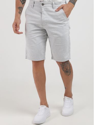 Bermuda Sarja Afaiataria Vilejack Masculina CINZA