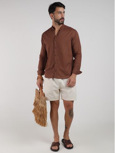 Bermuda Viscolinho Masculina AREIA