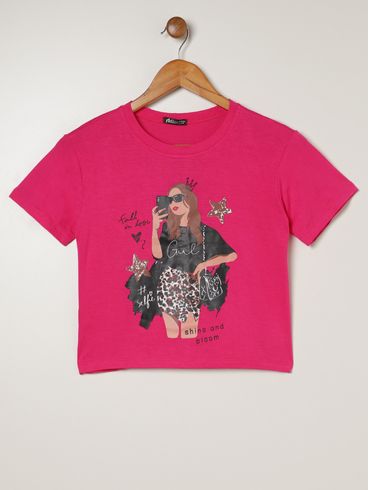 Blusa Viscolycra Juvenil Para Menina PINK