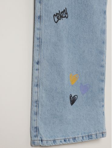 Calça Jeans Reta juvenil Para Menina - AZUL