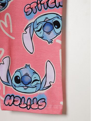 Bermuda Stitch Disney Infantil Para Menina - ROSA