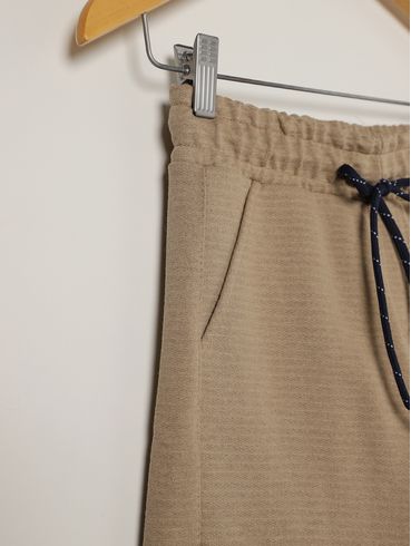 Bermuda Malha Gangster Juvenil Para Menino BEGE