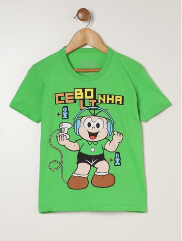 Camiseta Turma da Mônica Infantil Para Menino - VERDE