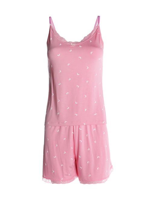 Short Doll Com Renda Feminino ROSA CLARO