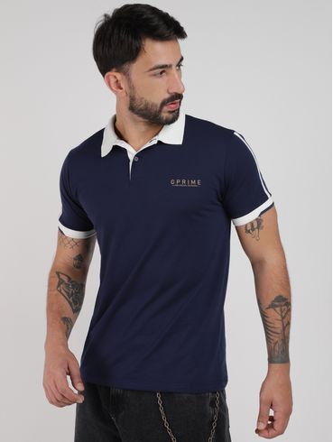 Polo Manga Curta Masculina MARINHO