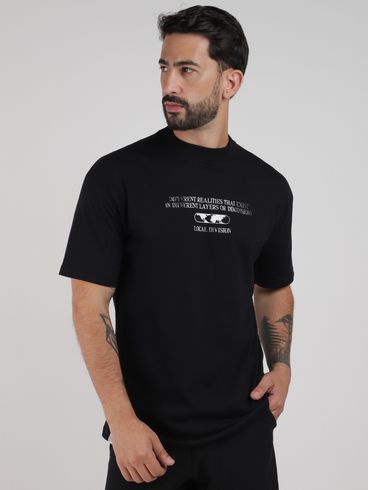 Camiseta Manga Curta Masculina PRETO
