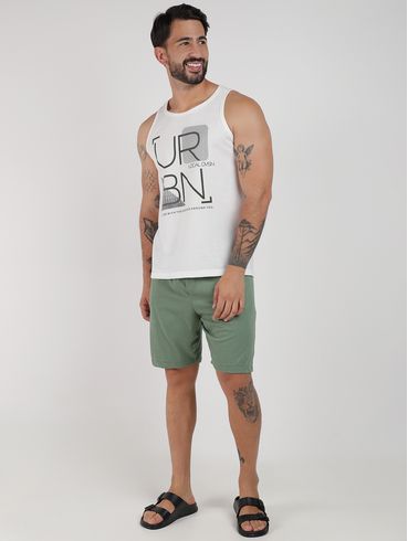 Bermuda Malha Texturizada Eletrón Masculina VERDE