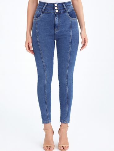 Calça Jeans Skinny Feminina Azul